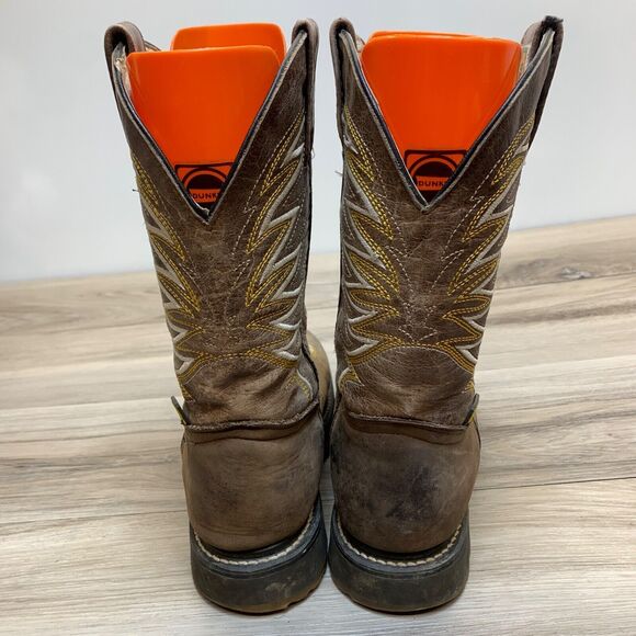 Old Corral Men US 7 Mexico 25 1/2 Brown Week Square Leather Boots Western Cowboy - Picture 9 of 15